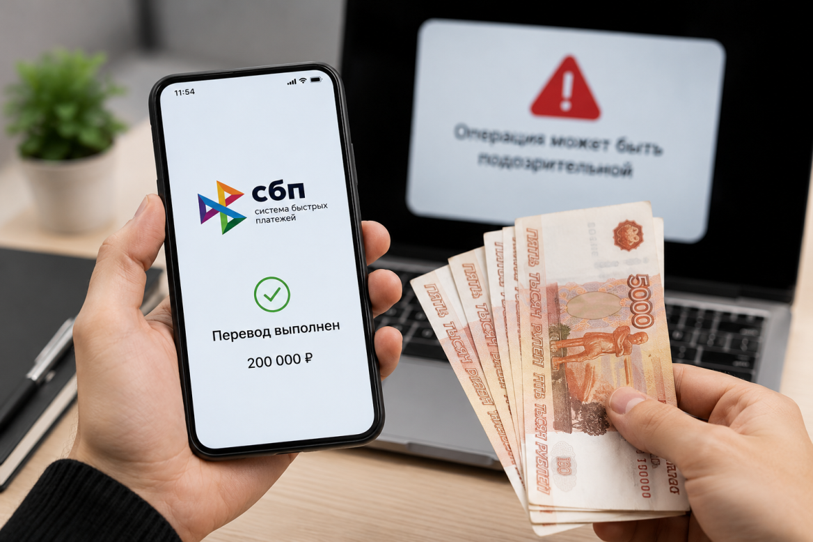 Банки в России будут учитывать крупные переводы через СБП при проверке на мошенничество
